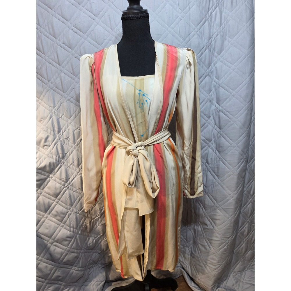Nicole Ltd Chicago 4pc 100% Silk Set Jacket Cami Pants Belt Vintage Size 6 READ